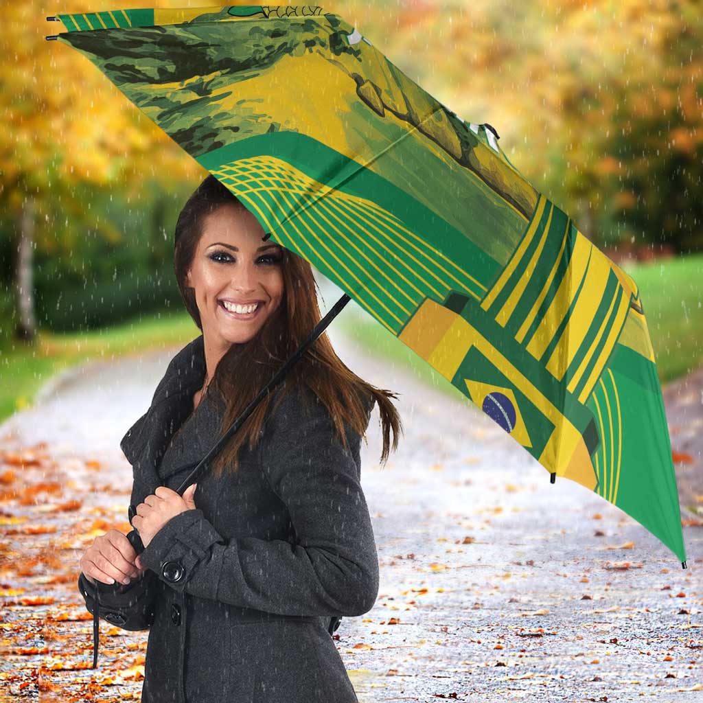 Rio de Janeiro Brazil Umbrella Christ the Redeemer Mix Sugarloaf Mountain - Wonder Print Shop