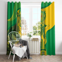 Rio de Janeiro Brazil Window Curtain Christ the Redeemer Mix Sugarloaf Mountain - Wonder Print Shop