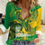 Rio de Janeiro Brazil Women Casual Shirt Christ the Redeemer Mix Sugarloaf Mountain - Wonder Print Shop