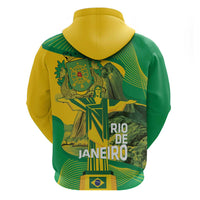Rio de Janeiro Brazil Zip Hoodie Christ the Redeemer Mix Sugarloaf Mountain - Wonder Print Shop