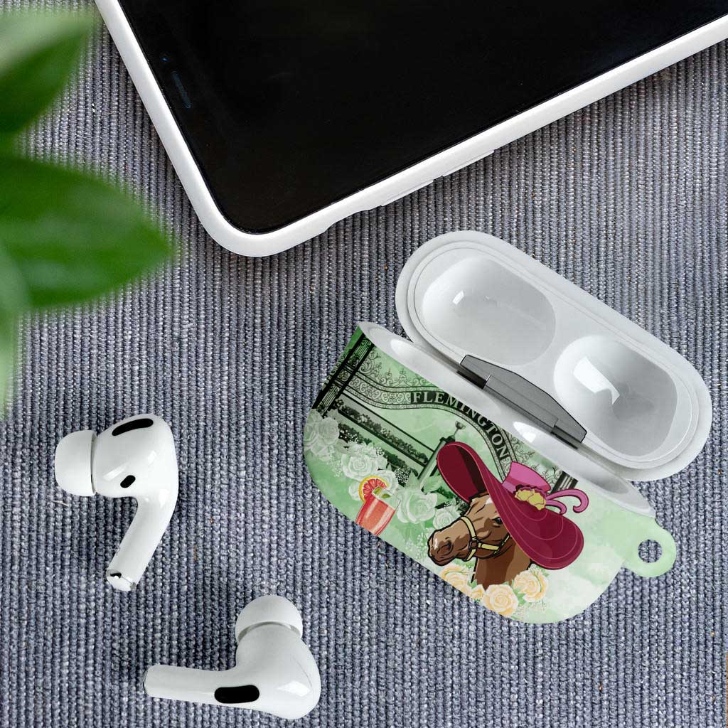 Australia Cup Melbourne Horse Racing AirPods Case Hats Heels & Horseshoes Yellow Roses - Wonder Print Shop