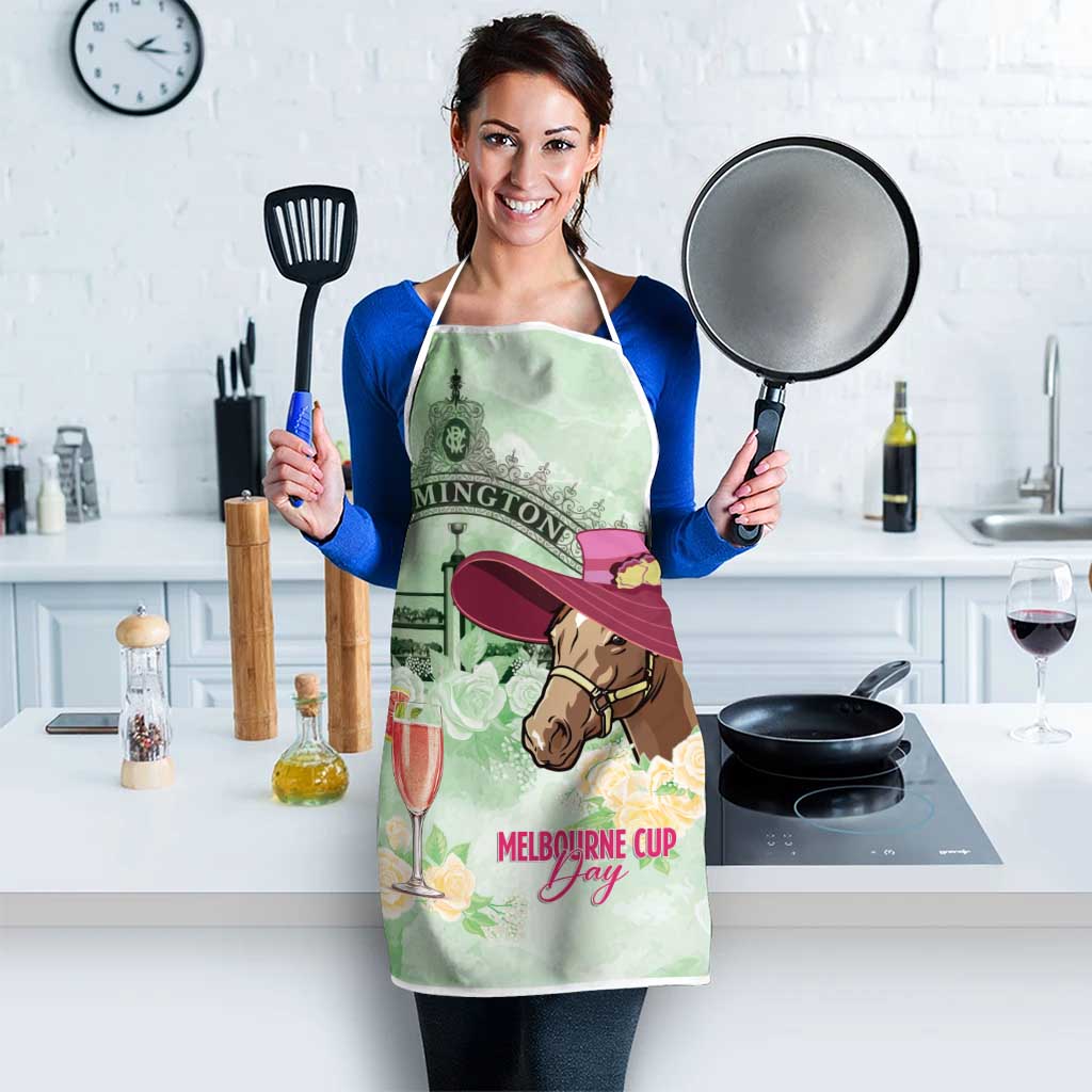 Australia Cup Melbourne Horse Racing Apron Hats Heels & Horseshoes Yellow Roses - Wonder Print Shop