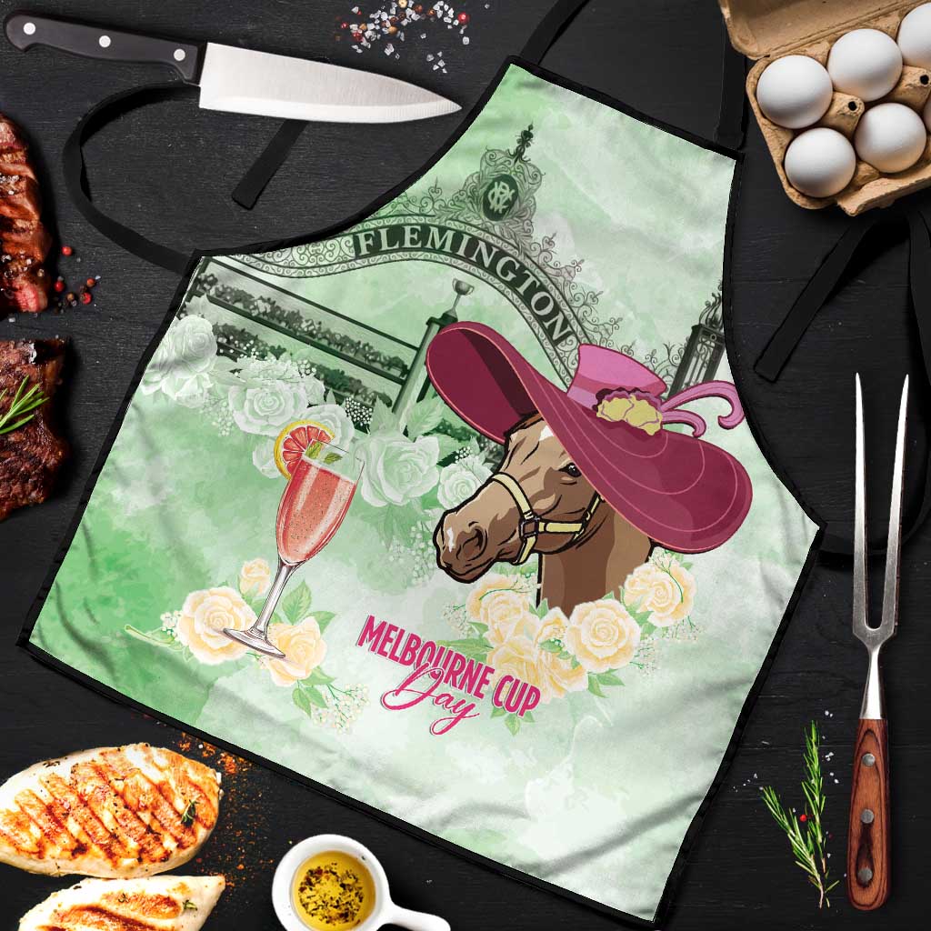 Australia Cup Melbourne Horse Racing Apron Hats Heels & Horseshoes Yellow Roses - Wonder Print Shop