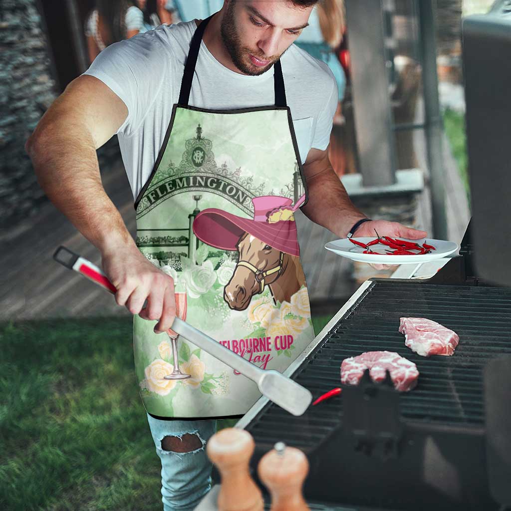 Australia Cup Melbourne Horse Racing Apron Hats Heels & Horseshoes Yellow Roses - Wonder Print Shop