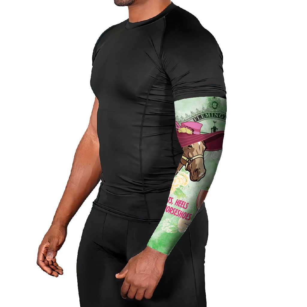 Australia Cup Melbourne Horse Racing Arm Sleeves Hats Heels & Horseshoes Yellow Roses - Wonder Print Shop