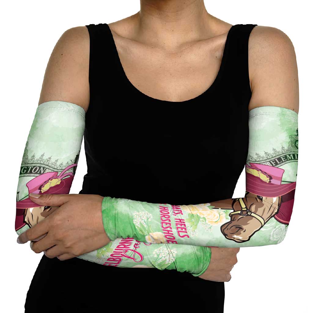 Australia Cup Melbourne Horse Racing Arm Sleeves Hats Heels & Horseshoes Yellow Roses - Wonder Print Shop