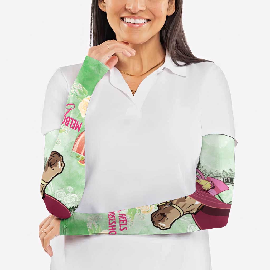 Australia Cup Melbourne Horse Racing Arm Sleeves Hats Heels & Horseshoes Yellow Roses - Wonder Print Shop