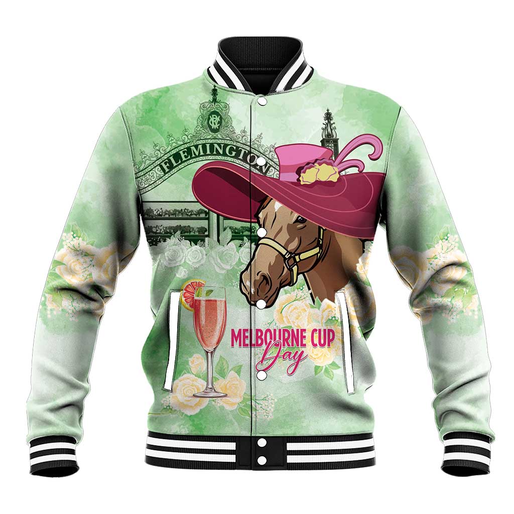 Australia Cup Melbourne Horse Racing Baseball Jacket Hats Heels & Horseshoes Yellow Roses - Wonder Print Shop