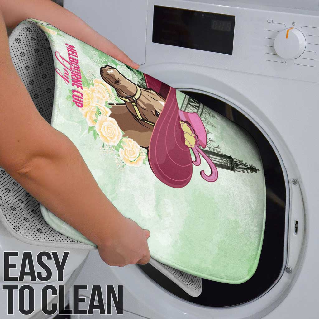 Australia Cup Melbourne Horse Racing Bathroom Set Hats Heels & Horseshoes Yellow Roses - Wonder Print Shop