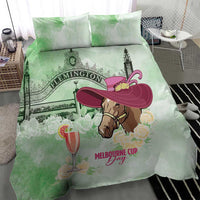 Australia Cup Melbourne Horse Racing Bedding Set Hats Heels & Horseshoes Yellow Roses - Wonder Print Shop
