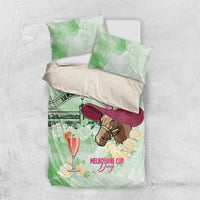 Australia Cup Melbourne Horse Racing Bedding Set Hats Heels & Horseshoes Yellow Roses - Wonder Print Shop