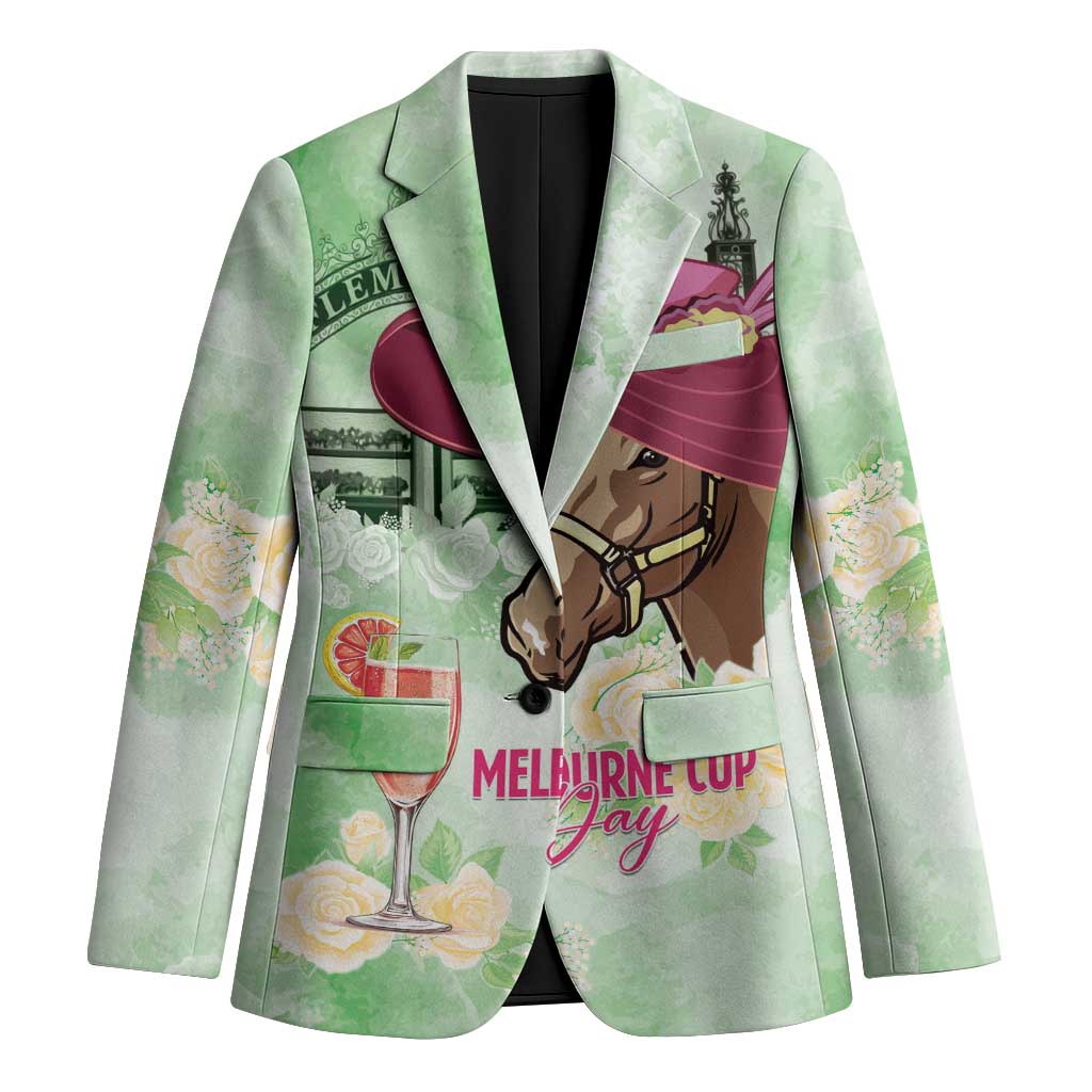 Australia Cup Melbourne Horse Racing Blazer Hats Heels & Horseshoes Yellow Roses - Wonder Print Shop