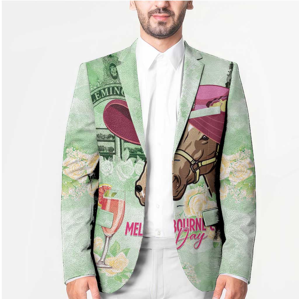 Australia Cup Melbourne Horse Racing Blazer Hats Heels & Horseshoes Yellow Roses - Wonder Print Shop