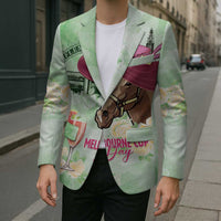 Australia Cup Melbourne Horse Racing Blazer Hats Heels & Horseshoes Yellow Roses - Wonder Print Shop