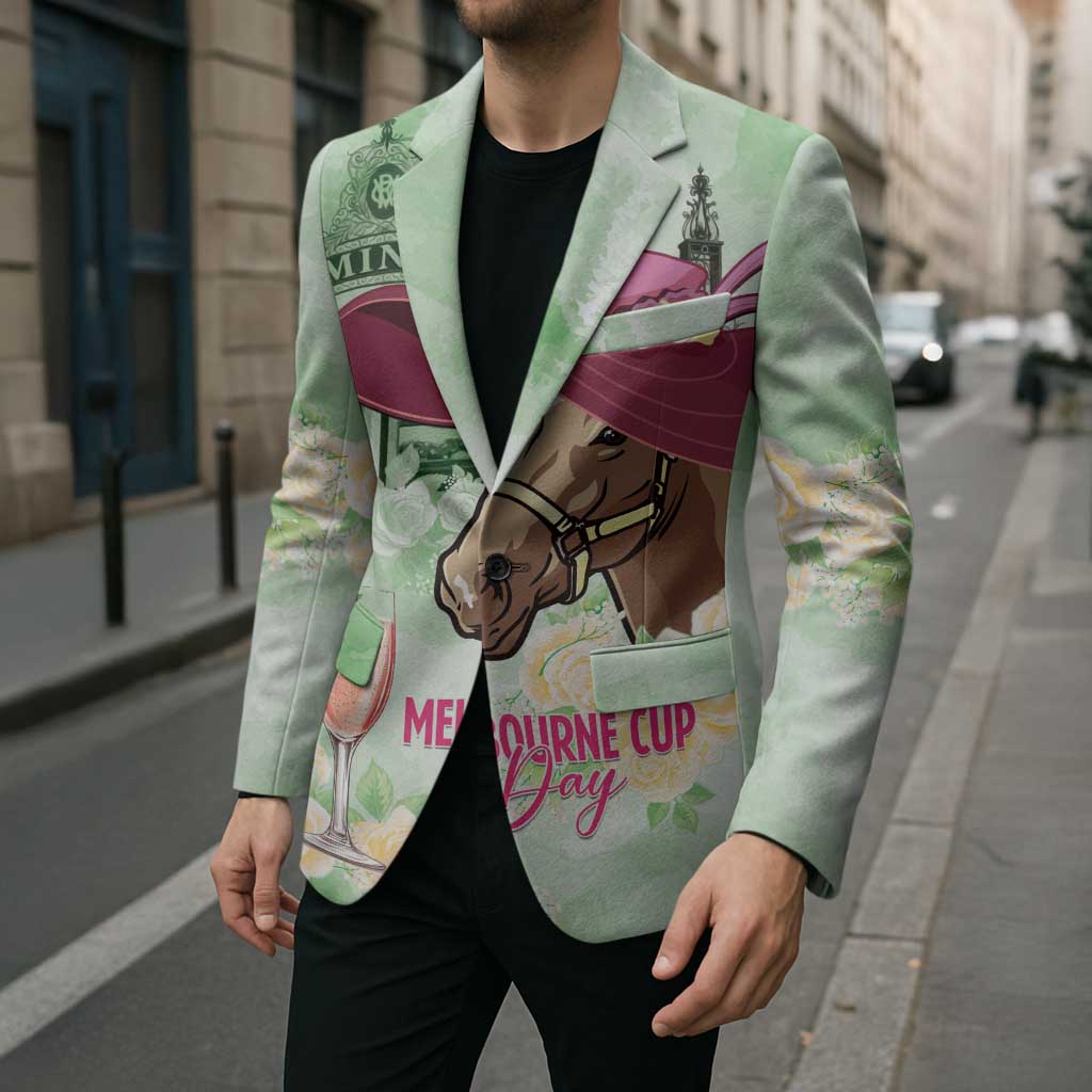 Australia Cup Melbourne Horse Racing Blazer Hats Heels & Horseshoes Yellow Roses - Wonder Print Shop