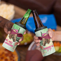 Australia Cup Melbourne Horse Racing 4 in 1 Can Cooler Tumbler Hats Heels & Horseshoes Yellow Roses - Wonder Print Shop