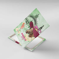 Australia Cup Melbourne Horse Racing Canvas Wall Art Hats Heels & Horseshoes Yellow Roses - Wonder Print Shop