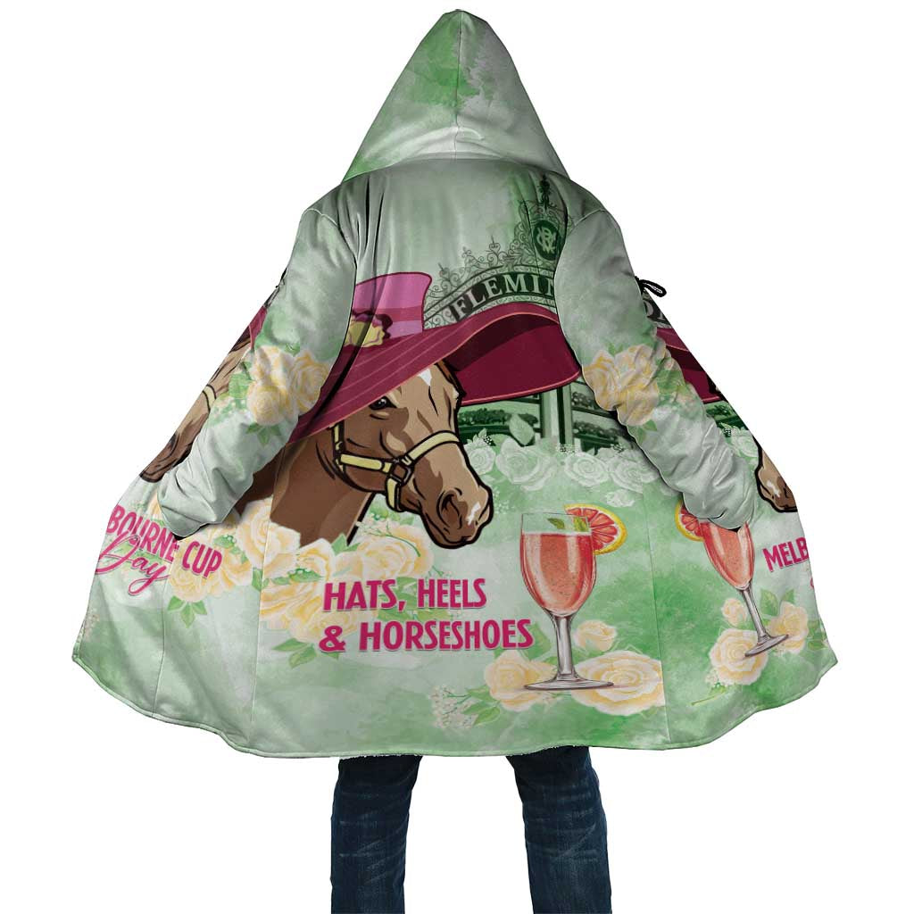 Australia Cup Melbourne Horse Racing Cloak Hats Heels & Horseshoes Yellow Roses - Wonder Print Shop