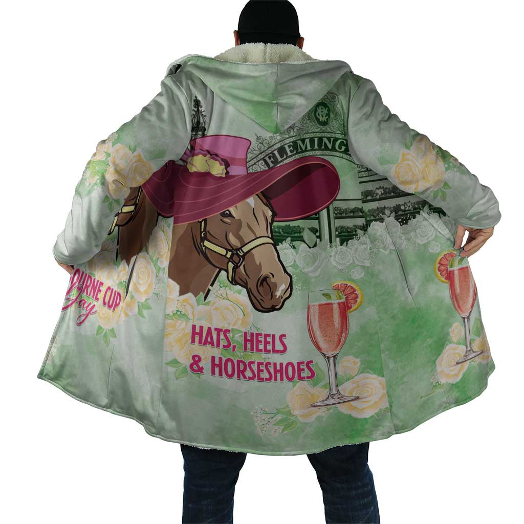 Australia Cup Melbourne Horse Racing Cloak Hats Heels & Horseshoes Yellow Roses - Wonder Print Shop