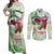 Australia Cup Melbourne Horse Racing Couples Matching Off Shoulder Maxi Dress and Long Sleeve Button Shirt Hats Heels & Horseshoes Yellow Roses - Wonder Print Shop