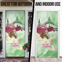 Australia Cup Melbourne Horse Racing Door Cover Hats Heels & Horseshoes Yellow Roses - Wonder Print Shop
