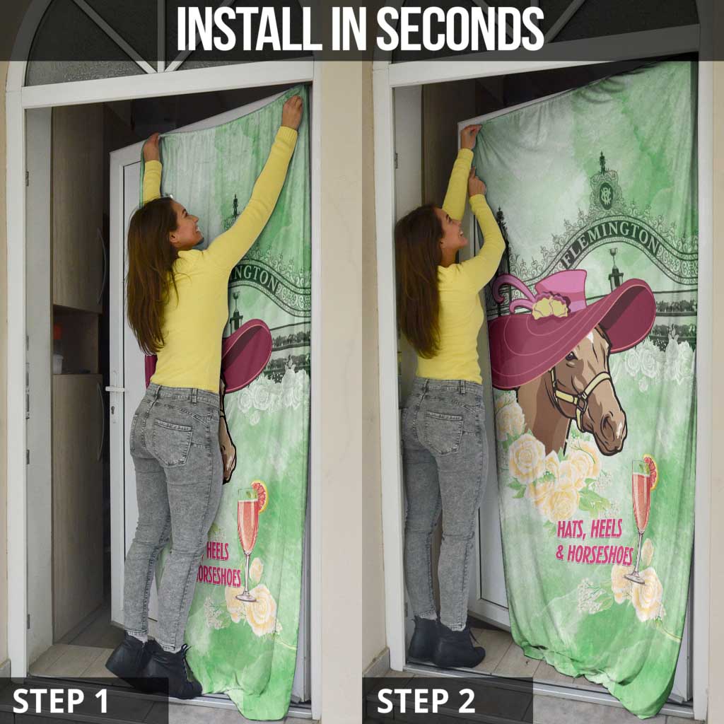 Australia Cup Melbourne Horse Racing Door Cover Hats Heels & Horseshoes Yellow Roses - Wonder Print Shop