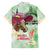 Australia Cup Melbourne Horse Racing Family Matching Off The Shoulder Long Sleeve Dress and Hawaiian Shirt Hats Heels & Horseshoes Yellow Roses - Wonder Print Shop