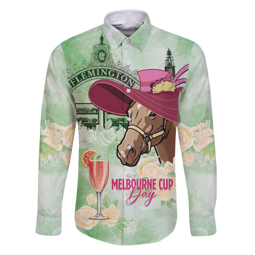 Australia Cup Melbourne Horse Racing Family Matching Puletasi and Hawaiian Shirt Hats Heels & Horseshoes Yellow Roses - Wonder Print Shop