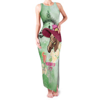 Australia Cup Melbourne Horse Racing Family Matching Tank Maxi Dress and Hawaiian Shirt Hats Heels & Horseshoes Yellow Roses - Wonder Print Shop