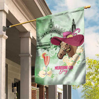 Australia Cup Melbourne Horse Racing Garden Flag Hats Heels & Horseshoes Yellow Roses - Wonder Print Shop