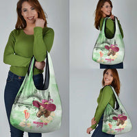 Australia Cup Melbourne Horse Racing Grocery Bag Hats Heels & Horseshoes Yellow Roses - Wonder Print Shop