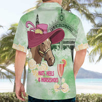 Australia Cup Melbourne Horse Racing Hawaiian Shirt Hats Heels & Horseshoes Yellow Roses - Wonder Print Shop