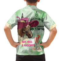 Australia Cup Melbourne Horse Racing Hawaiian Shirt Hats Heels & Horseshoes Yellow Roses - Wonder Print Shop