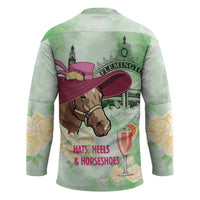 Australia Cup Melbourne Horse Racing Hockey Jersey Hats Heels & Horseshoes Yellow Roses - Wonder Print Shop