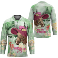 Australia Cup Melbourne Horse Racing Hockey Jersey Hats Heels & Horseshoes Yellow Roses - Wonder Print Shop