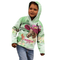 Australia Cup Melbourne Horse Racing Kid Hoodie Hats Heels & Horseshoes Yellow Roses - Wonder Print Shop