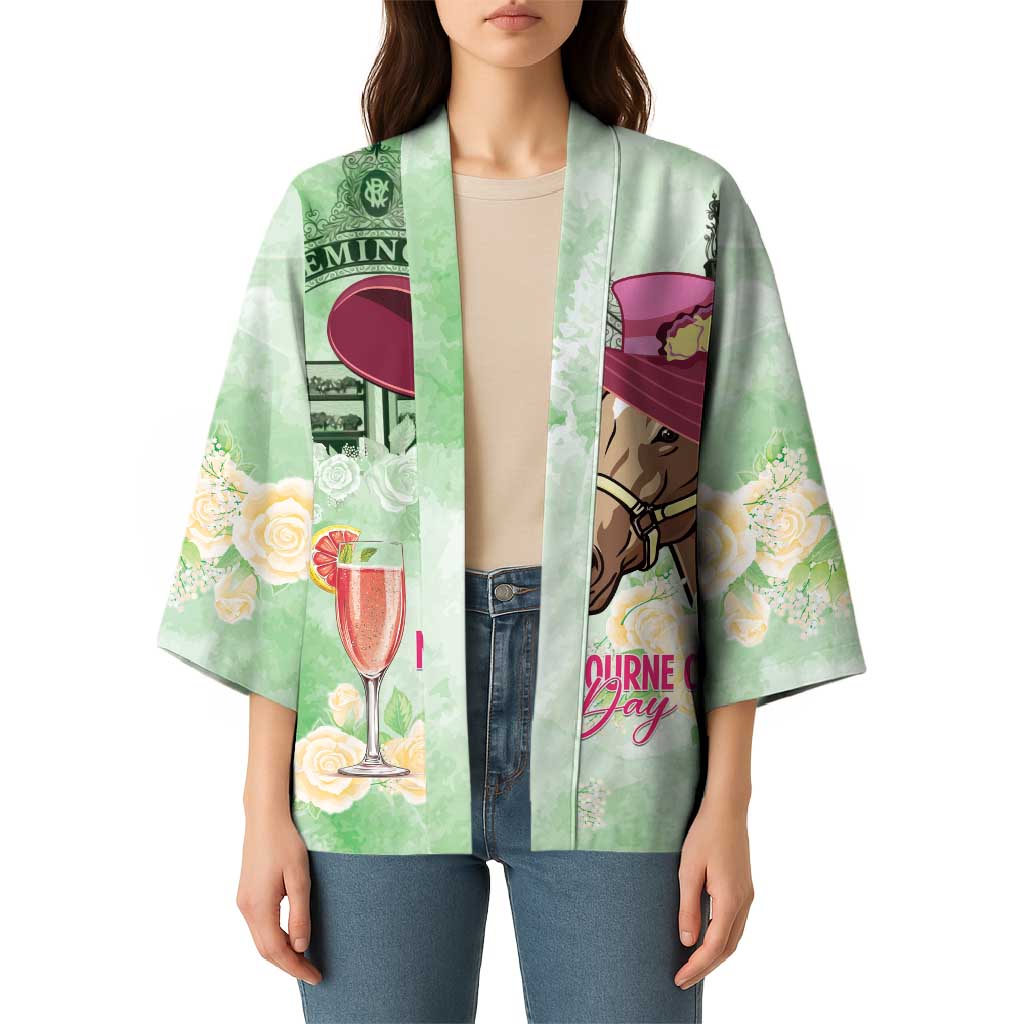 Australia Cup Melbourne Horse Racing Kimono Hats Heels & Horseshoes Yellow Roses - Wonder Print Shop