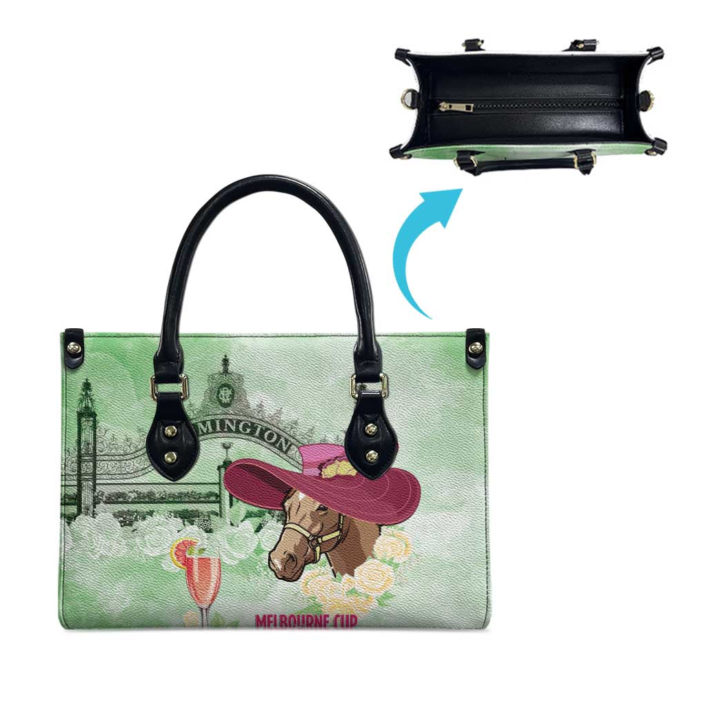 Australia Cup Melbourne Horse Racing Leather Bag Hats Heels & Horseshoes Yellow Roses - Wonder Print Shop