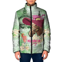 Australia Cup Melbourne Horse Racing Padded Jacket Hats Heels & Horseshoes Yellow Roses - Wonder Print Shop