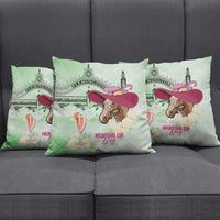 Australia Cup Melbourne Horse Racing Pillow Cover Hats Heels & Horseshoes Yellow Roses - Wonder Print Shop