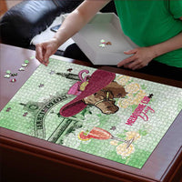 Australia Cup Melbourne Horse Racing Puzzle Hats Heels & Horseshoes Yellow Roses - Wonder Print Shop