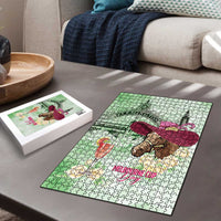 Australia Cup Melbourne Horse Racing Puzzle Hats Heels & Horseshoes Yellow Roses - Wonder Print Shop