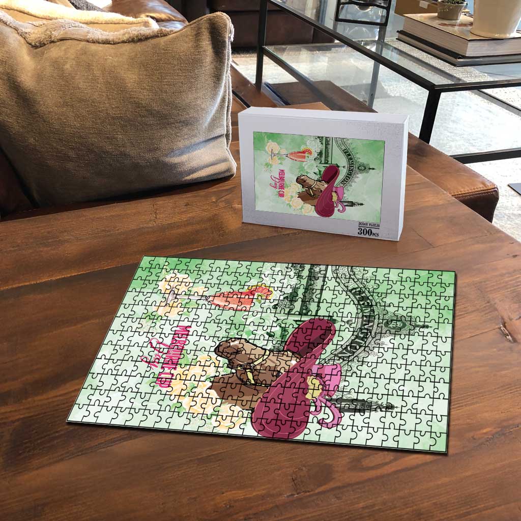 Australia Cup Melbourne Horse Racing Puzzle Hats Heels & Horseshoes Yellow Roses - Wonder Print Shop