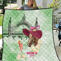 Australia Cup Melbourne Horse Racing Quilt Hats Heels & Horseshoes Yellow Roses - Wonder Print Shop