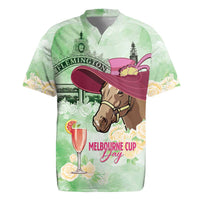 Australia Cup Melbourne Horse Racing Rugby Jersey Hats Heels & Horseshoes Yellow Roses - Wonder Print Shop