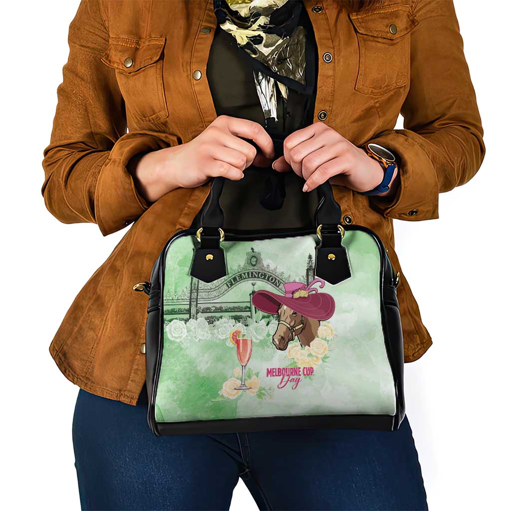 Australia Cup Melbourne Horse Racing Shoulder Handbag Hats Heels & Horseshoes Yellow Roses - Wonder Print Shop