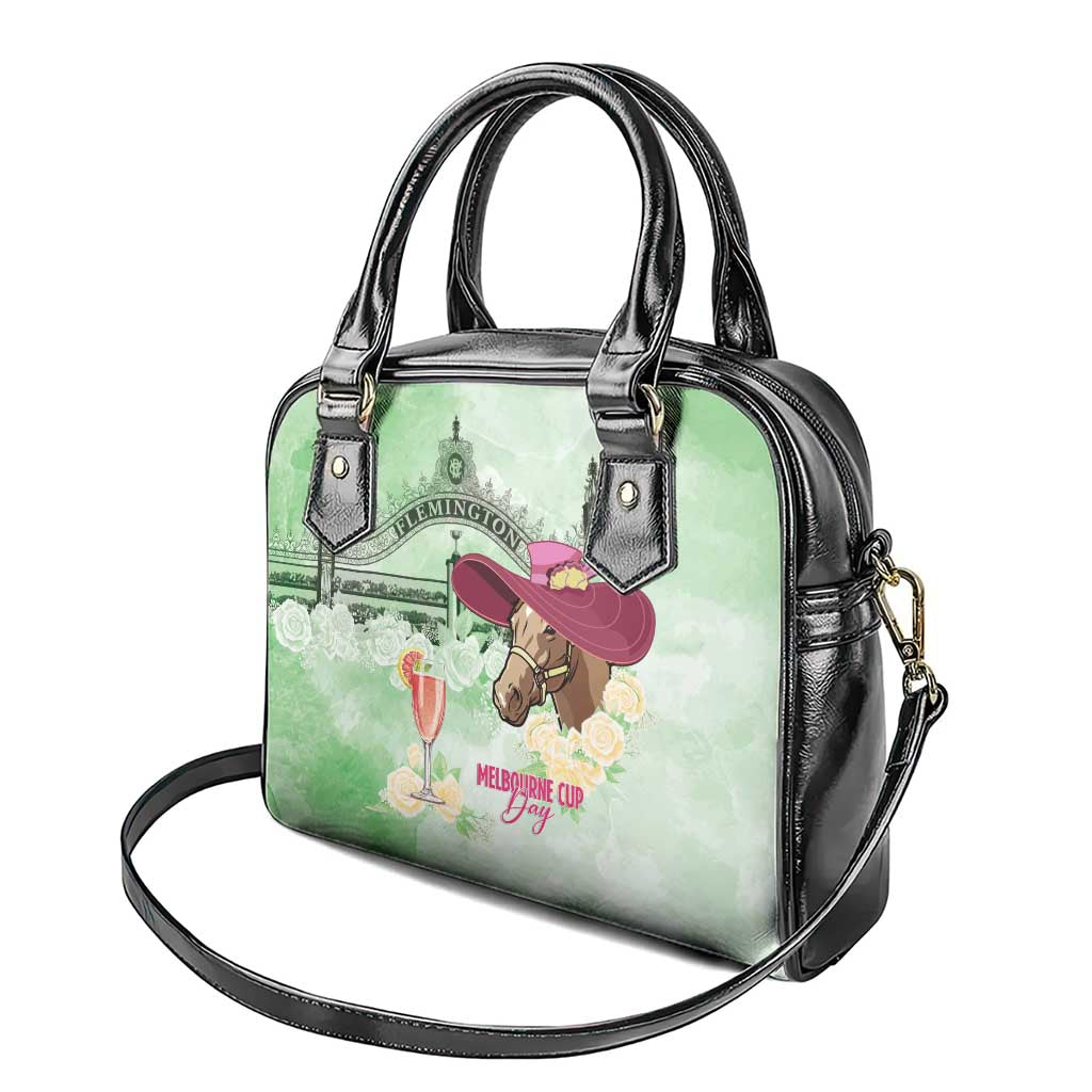 Australia Cup Melbourne Horse Racing Shoulder Handbag Hats Heels & Horseshoes Yellow Roses - Wonder Print Shop
