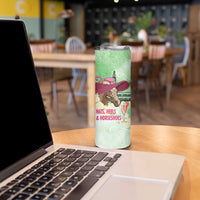 Australia Cup Melbourne Horse Racing Skinny Tumbler Hats Heels & Horseshoes Yellow Roses - Wonder Print Shop