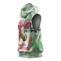 Australia Cup Melbourne Horse Racing Sleeveless Hoodie Hats Heels & Horseshoes Yellow Roses - Wonder Print Shop