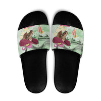 Australia Cup Melbourne Horse Racing Slide Sandals Hats Heels & Horseshoes Yellow Roses - Wonder Print Shop